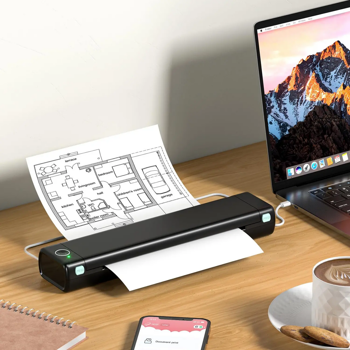 PrintnGo Pro Lite™ - Wireless Portable Printer - Blush Snow Edition