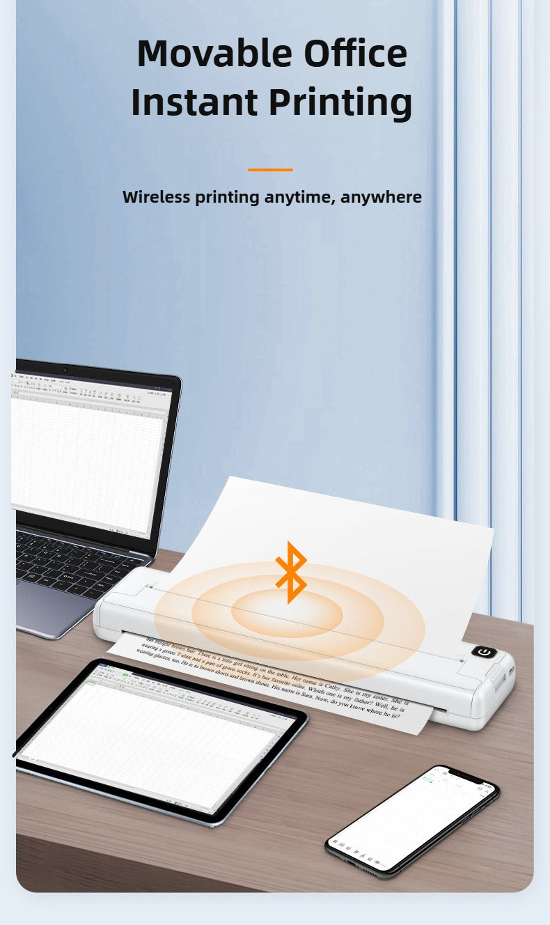 PrintnGo Matte™ - Wireless A4 Printer (3 Colour Options)