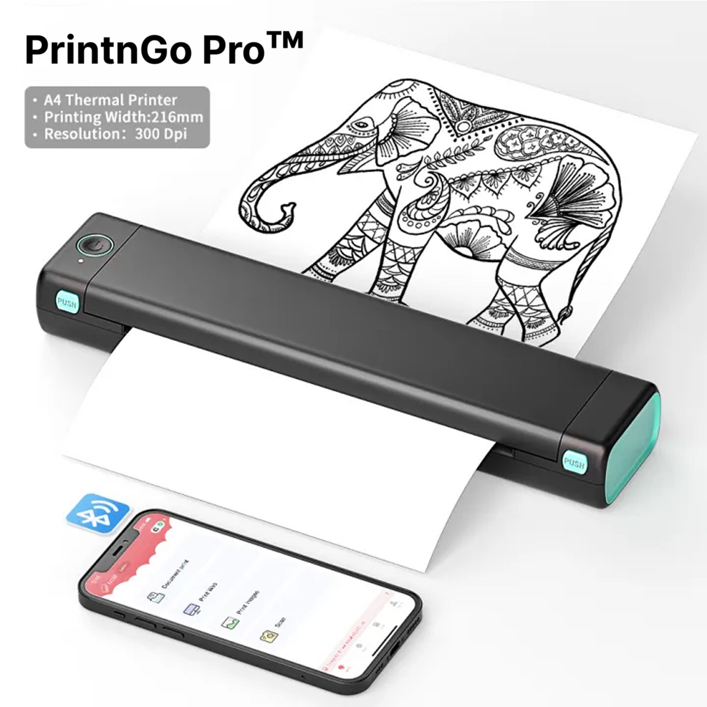 PrintnGo Pro Premium™ - Wireless Portable Printer -  Nebula Noir SE